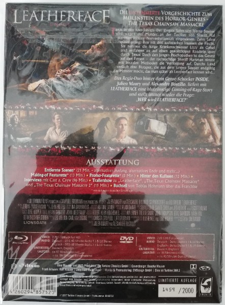 LEATHERFACE ( UNCUT ) MEDIABOOK