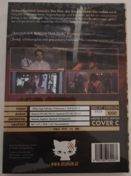 TRAUMA    ( UNCUT ) MEDIABOOK  NEU  IN FOLIE