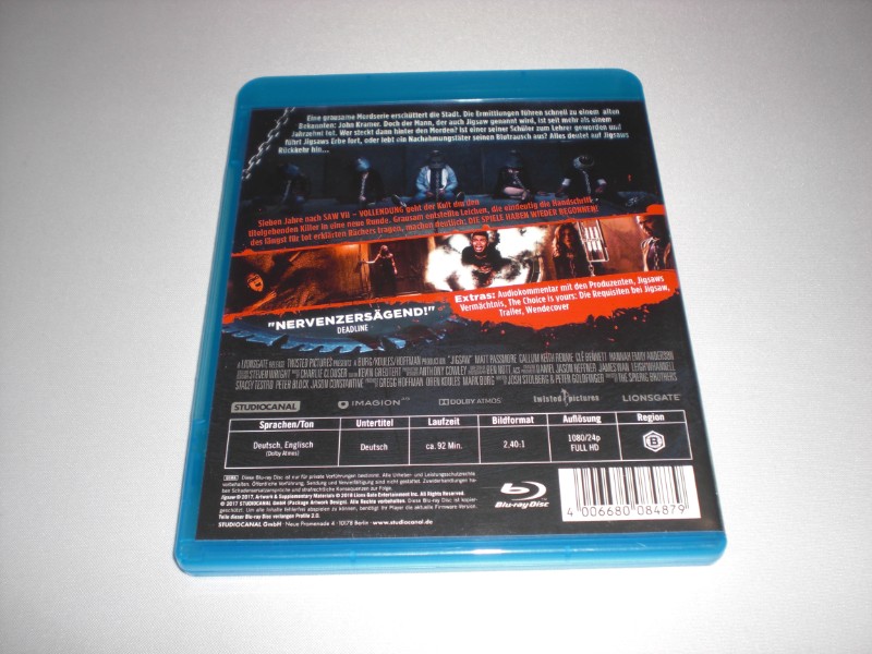 Jigsaw - SAW 8 - Horror Bluray