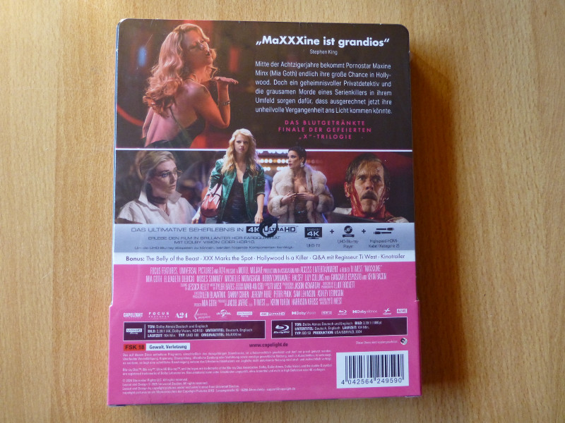 Maxxxine (Limited Steelbook) 4K Ultra HD + Blu-Ray
