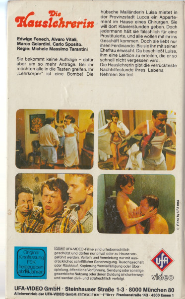 Die Hauslehrerin - UFA Hartbox VHS