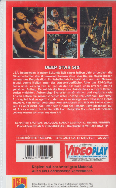 Deepstar Six - Ocean VHS Neu