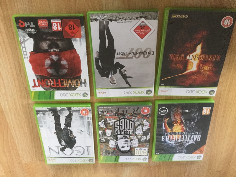 Xbox 360 6 Spiele uncut Kaufen!