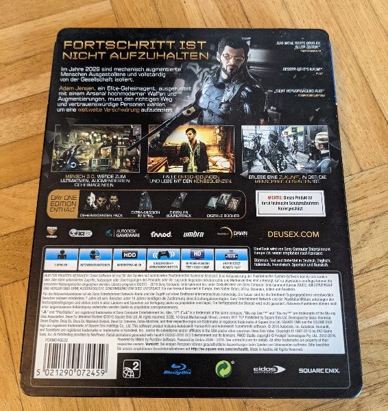 Deus Ex - Mankind divided -Steelbook- -PS4-