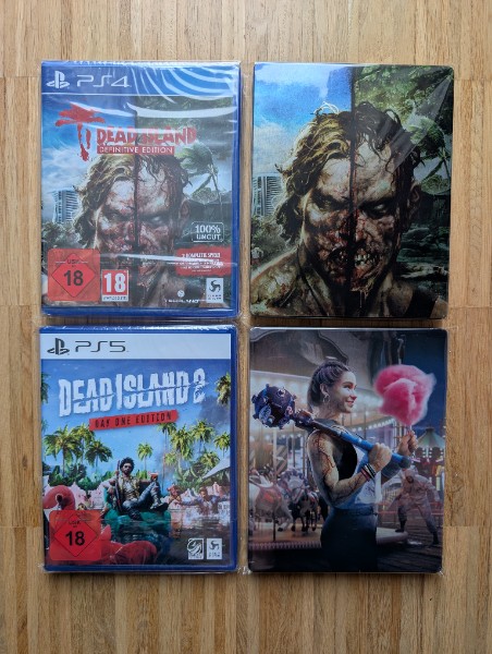 Dead Island PS4 + Dead Island 2 PS5 + 2x Steelbook