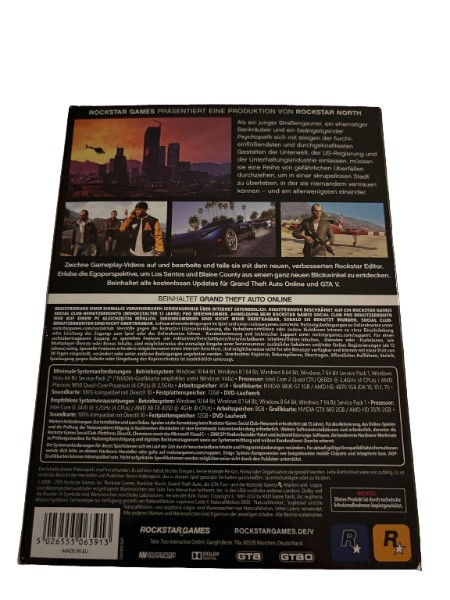 GTA 5 (V) f�r PC � Box-Set mit 7 DVDs & Karte