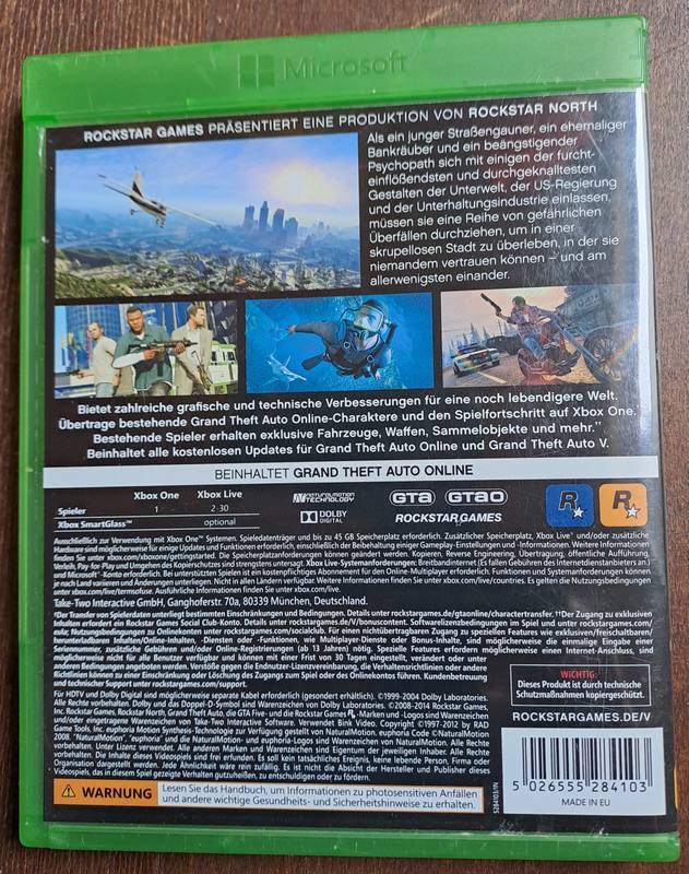 GTA 5  (Grand Theft Auto V, XBOX ONE)