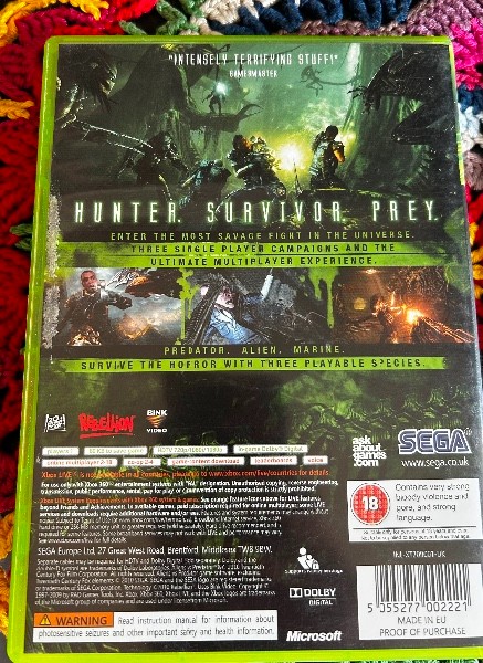 Aliens vs Predator AvP 2010 Xbox 360 uncut UK