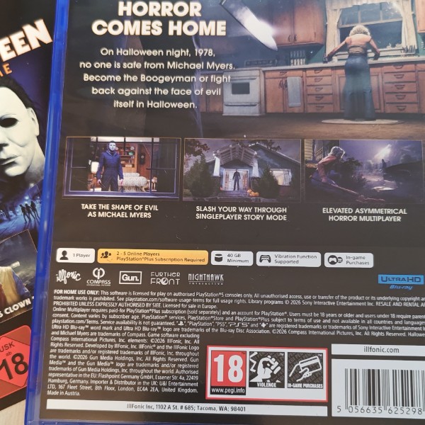 Halloween the Game PS5 Pegi18 Uncut mit Poster!