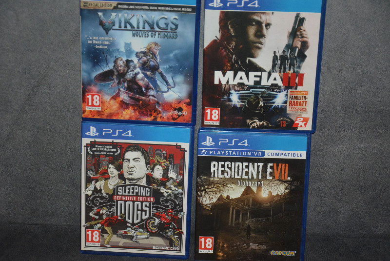 4 PS4 Spiele - Sleeping Dogs Mafia Evil 7 - PEGI