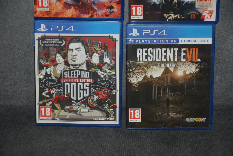 4 PS4 Spiele - Sleeping Dogs Mafia Evil 7 - PEGI