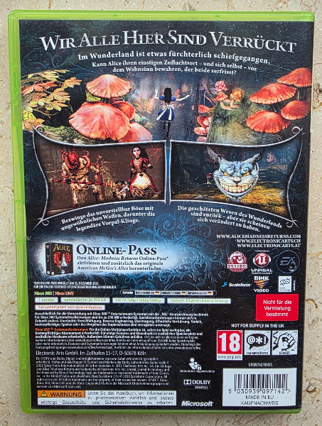 Alice: Madness Returns Xbox-360 Deutsch