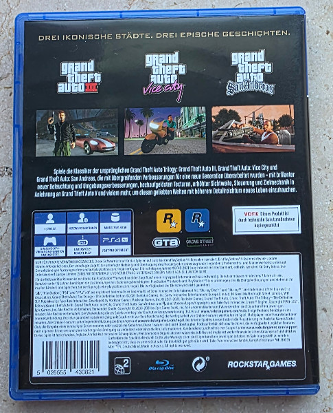 Grand theft auto The Trilogy DefinitiveEdition PS4