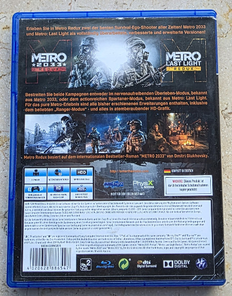 Metro Redux PS4 Playstation 4