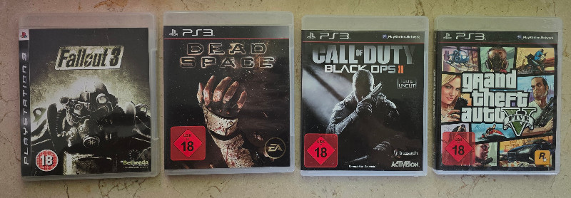 4 St�ck PS3 Spiele GTA 5 Dead Space Fallout 3...