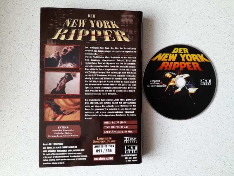 DVD-GROSSE-HARTBOX : DER NEW YORK RIPPER - UNCUT