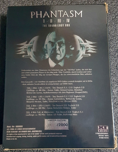 Das B�se 1-4 / Phantasm Quadrilogy (6-DVD Digipak)
