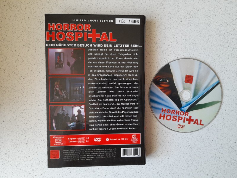 DVD- GROSSE  HARTBOX : HORROR HOSPITAL - UNCUT
