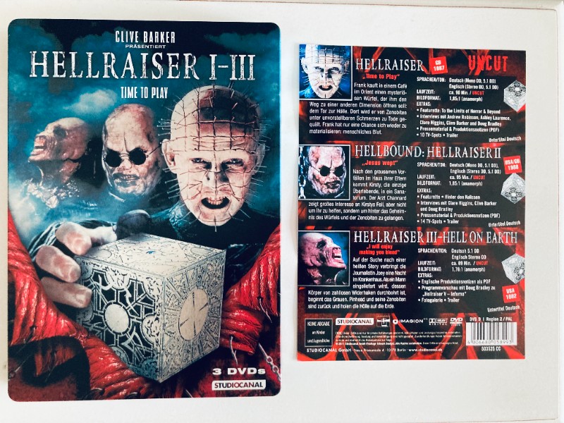 Hellraiser 1 � 3  |  UNCUT im Steelbook