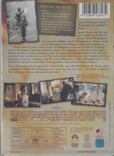 Man on Fire -Steelbook DVD