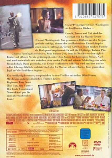 Man on Fire - Denzel Washingtom - DVD