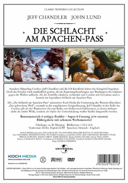 Die Schlacht am Apachen-Pass - DVD Neu