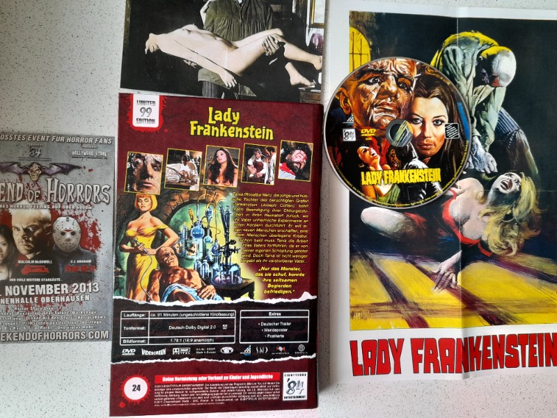 DVD- GROSSE  HARTBOX : LADY FRANKENSTEIN