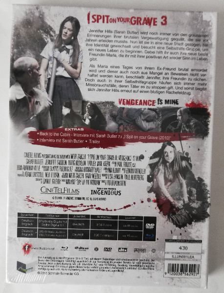 I  SPIT  ON  YOUR  GRAVE  3   MEDIABOOK  ( UNCUT )