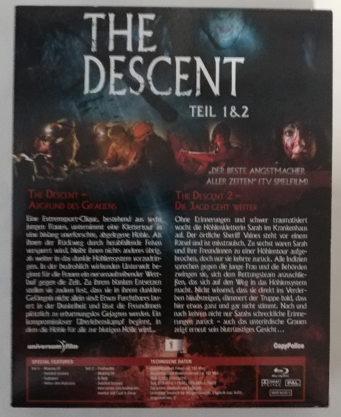 THE DESCENT 1UND 2 (  UNCUT  )IM PAPPSCHUBER BLUAY