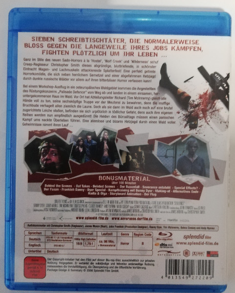 SEVERANCE   ( UNCUT )  BLURAY