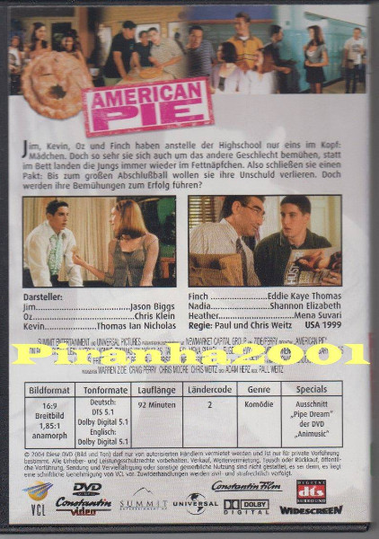 American Pie 1 -FULL UNCUT- UNRATED FASSUNG - Kult