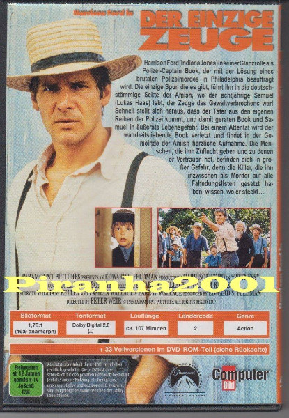 Der einzige Zeuge - UNCUT - Harrison Ford - Kult