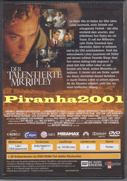 Der talentierte Mr. Ripley - UNCUT - Matt Damon