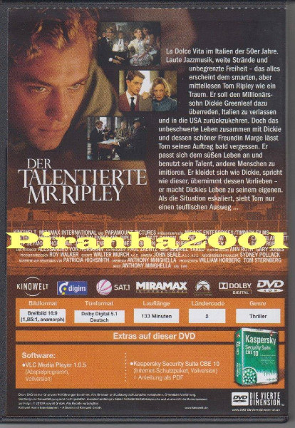 Der talentierte Mr. Ripley - UNCUT - Matt Damon