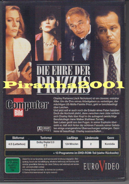 Die Ehre der Prizzis - UNCUT- Jack Nicholson - OOP