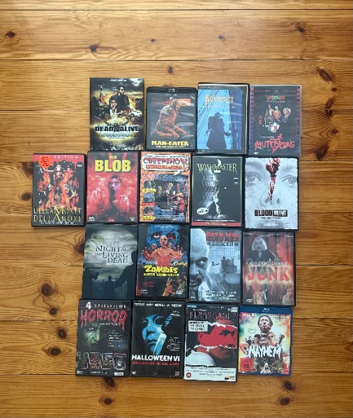 Horror-DVD Blu-ray Sammlung, 17 Filme