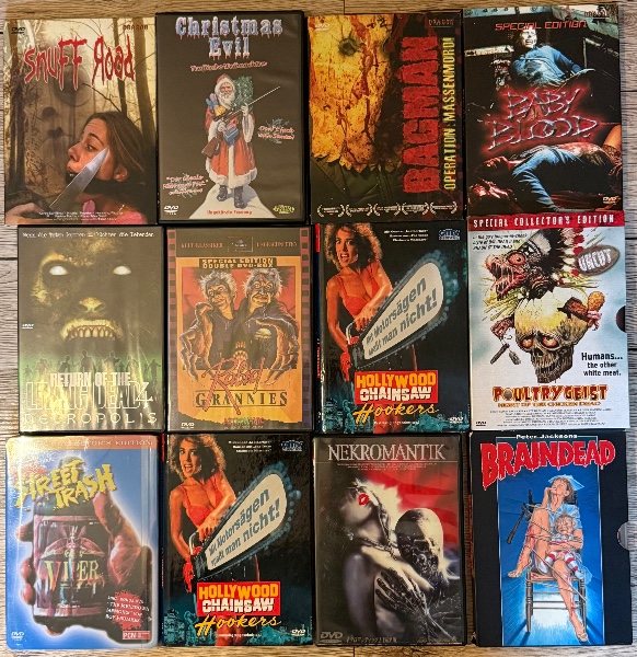 Riesiges Horror & Splatter DVD-Konvolut (24 Titel)