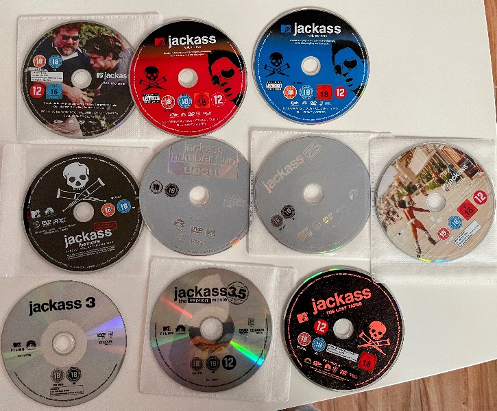 Gro�es JACKASS Paket | 10 DVDs