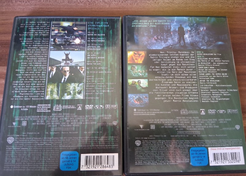 2 Matrix Filme im Set