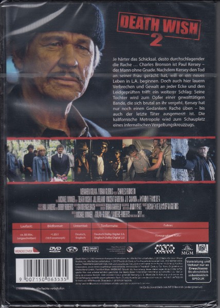 DEATH WISH 2 (DVD) CHARLES BRONSON * NEU & OVP *