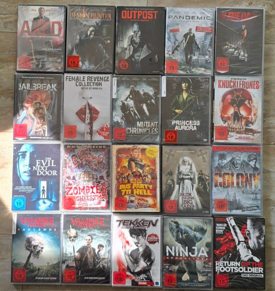 20x Horror - Action DVD Paket alle OVP