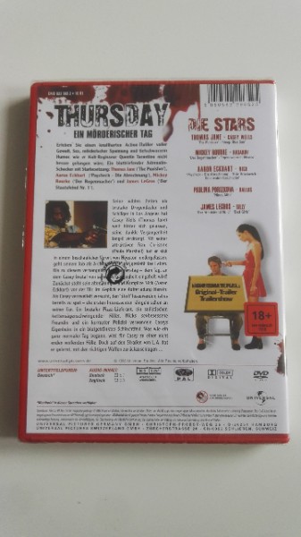 Thursday | DVD, NEU & OVP | FSK 18 UNCUT | Eckhart