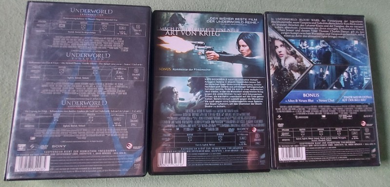Underworld 1 2 3 4 5 DVD