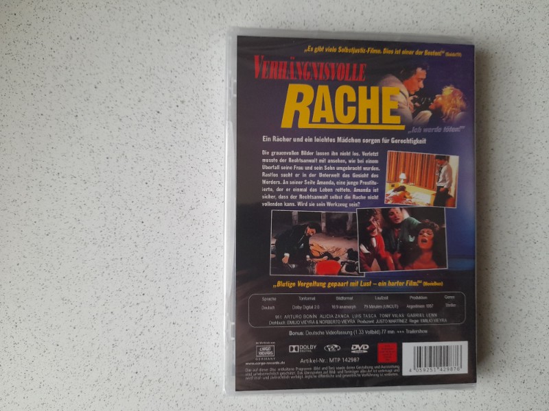 DVD : VERH�NGNISVOLLE RACHE - UNCUT