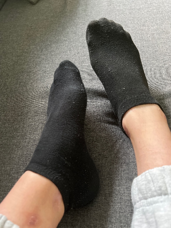 Getragene Socken