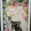 Erotische Frau Leinen Bild 45x35cm