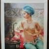 Erotische Frau Leinen Bild 45x35cm
