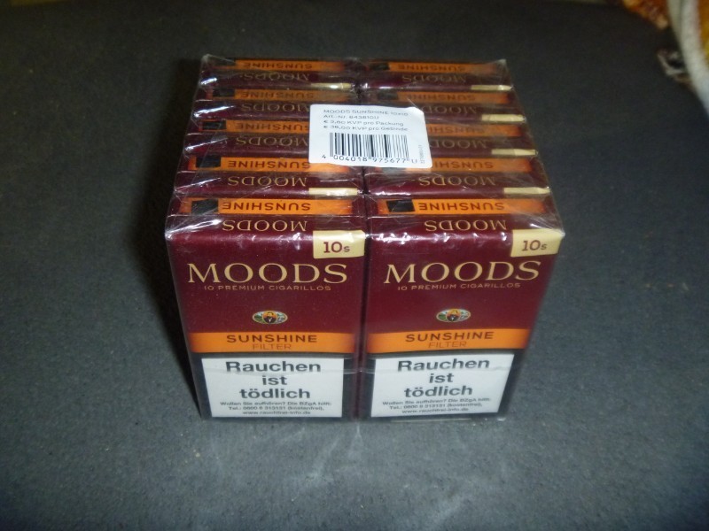 MOODS SUNSHINE CIGARELLOS 10 x 10 ST�CK
