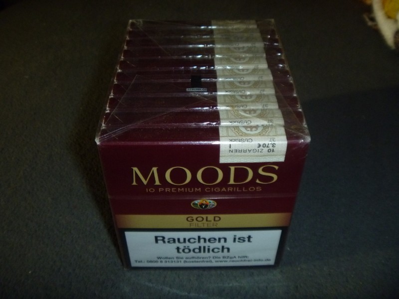 MOODS GOLD CIGARELLOS 10 x 10 ST�CK