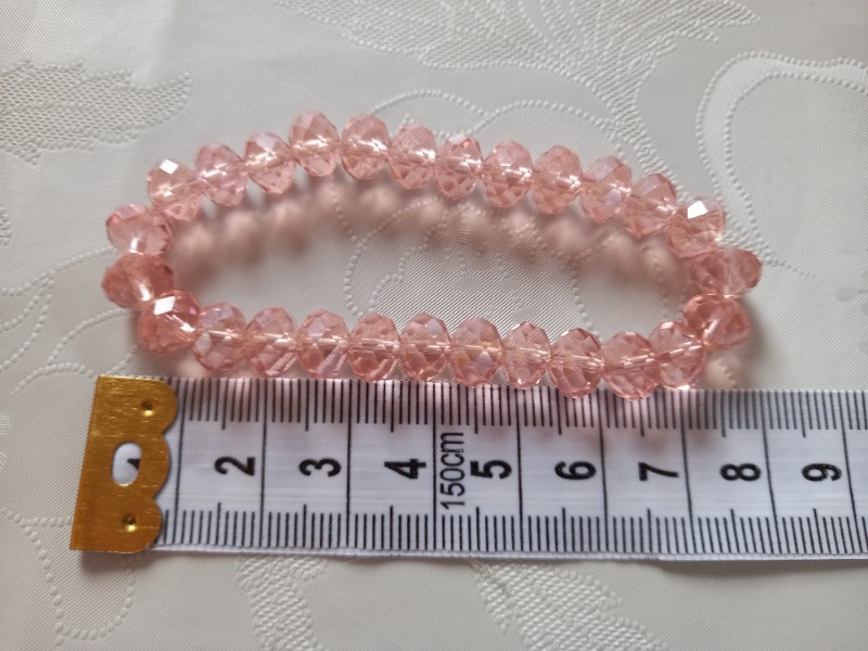 Handgemachtes Rosa Glasperlen-Armband